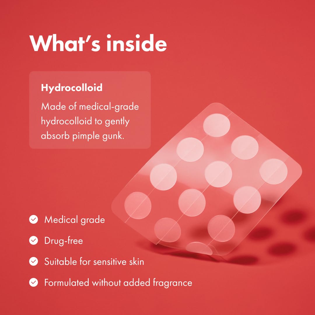 Mighty Patch™ Original patch from Hero Cosmetics – The #1 Hydrocolloid Acne Pimple Patch for Shrinking Zits and Whiteheads in 1 use; Nighttime Spot Stickers for Face and Skin (36 Count)