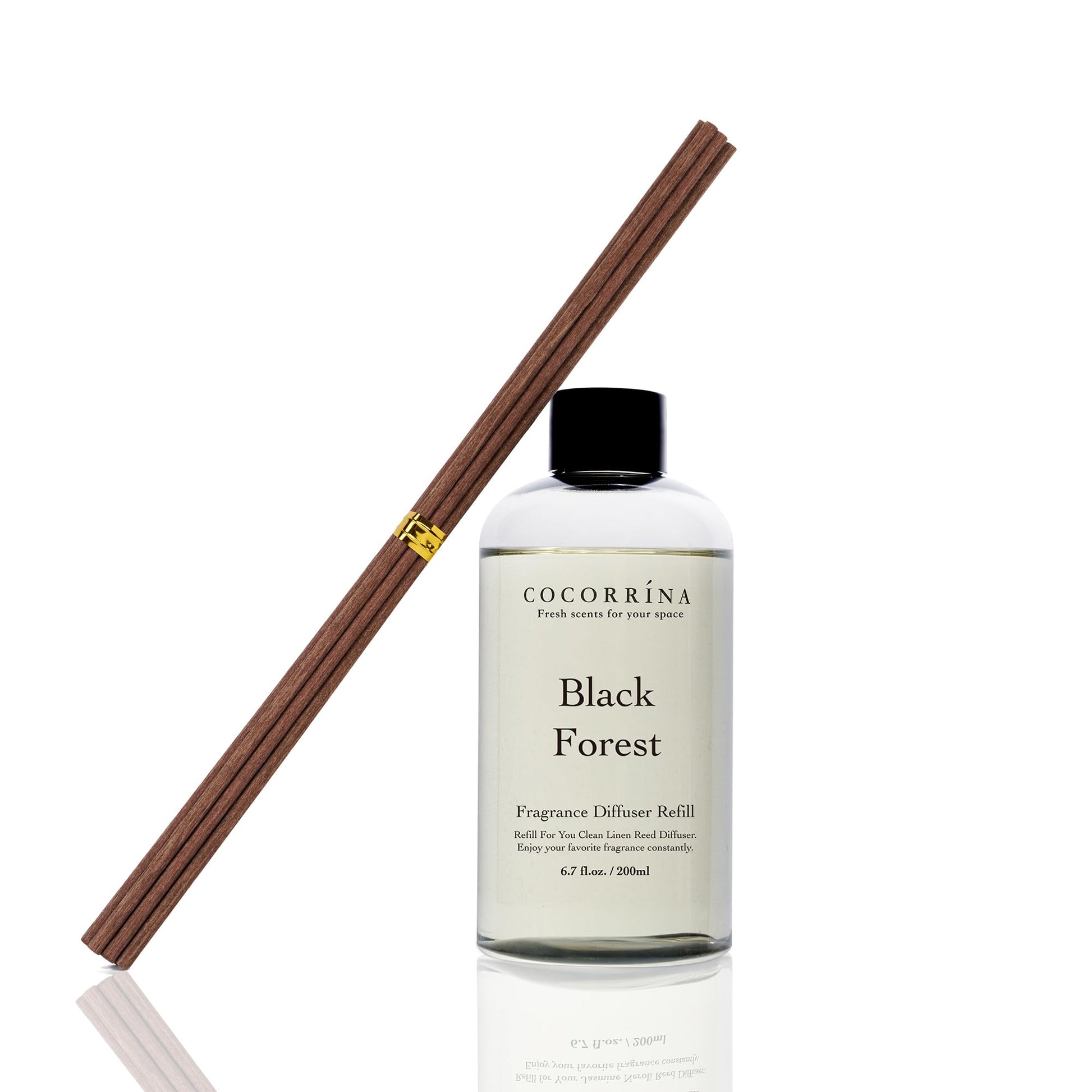 Cocorrína Reed Diffuser Set, Clean Linen 6.7 fl oz Scented Diffuser with Sticks Home Fragrance Reed Diffuser for Bathroom Shelf Decor