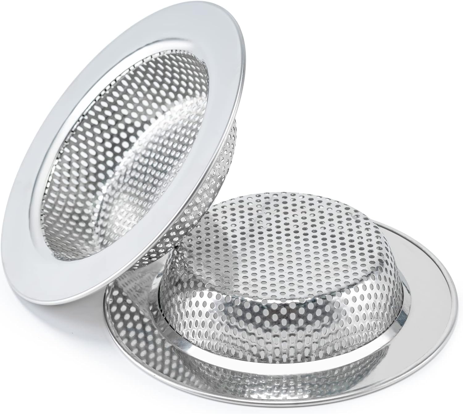 2 Pcs Sink Strainer for Most Kitchen Sink Drain Basket, Upgraded Double-Layer Safe Design Kitchen Sink Strainer (Outer Diameter 4.5 Inch)