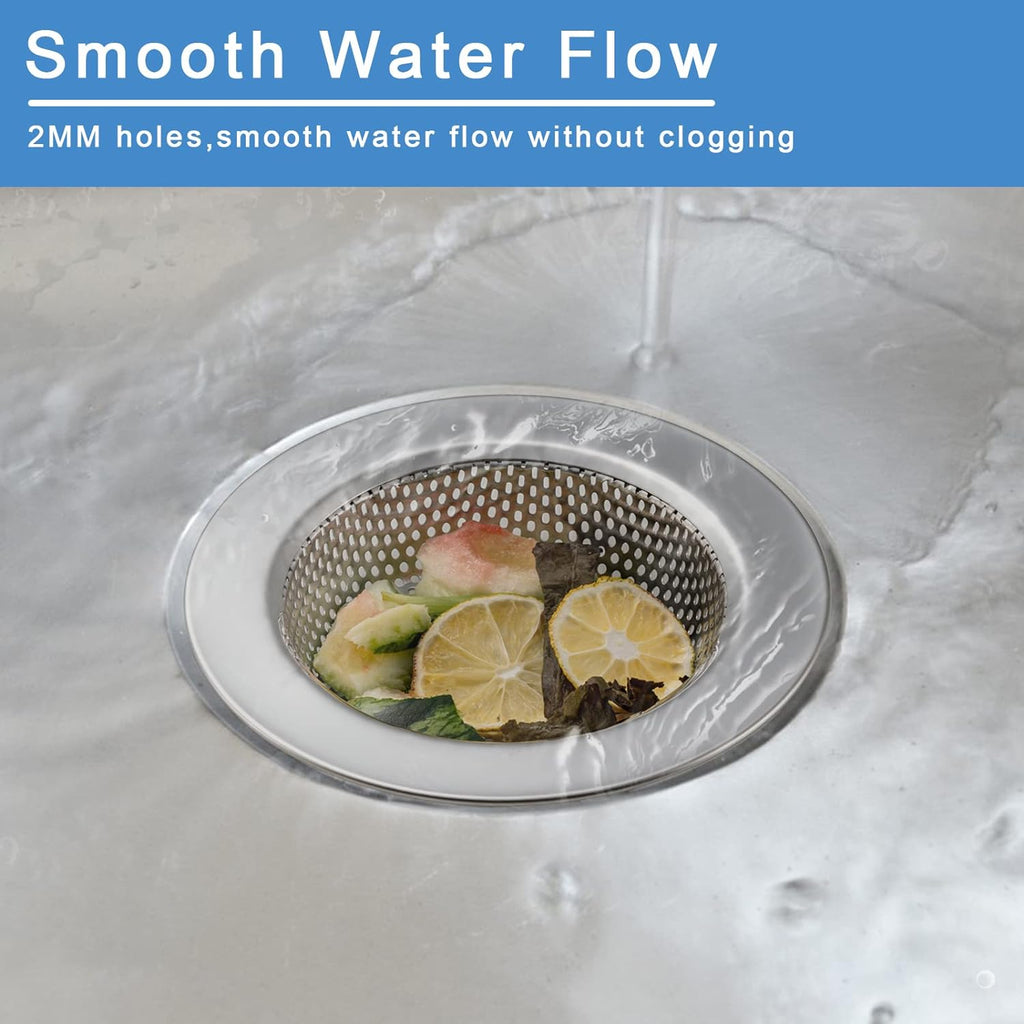 2 Pcs Sink Strainer for Most Kitchen Sink Drain Basket, Upgraded Double-Layer Safe Design Kitchen Sink Strainer (Outer Diameter 4.5 Inch)