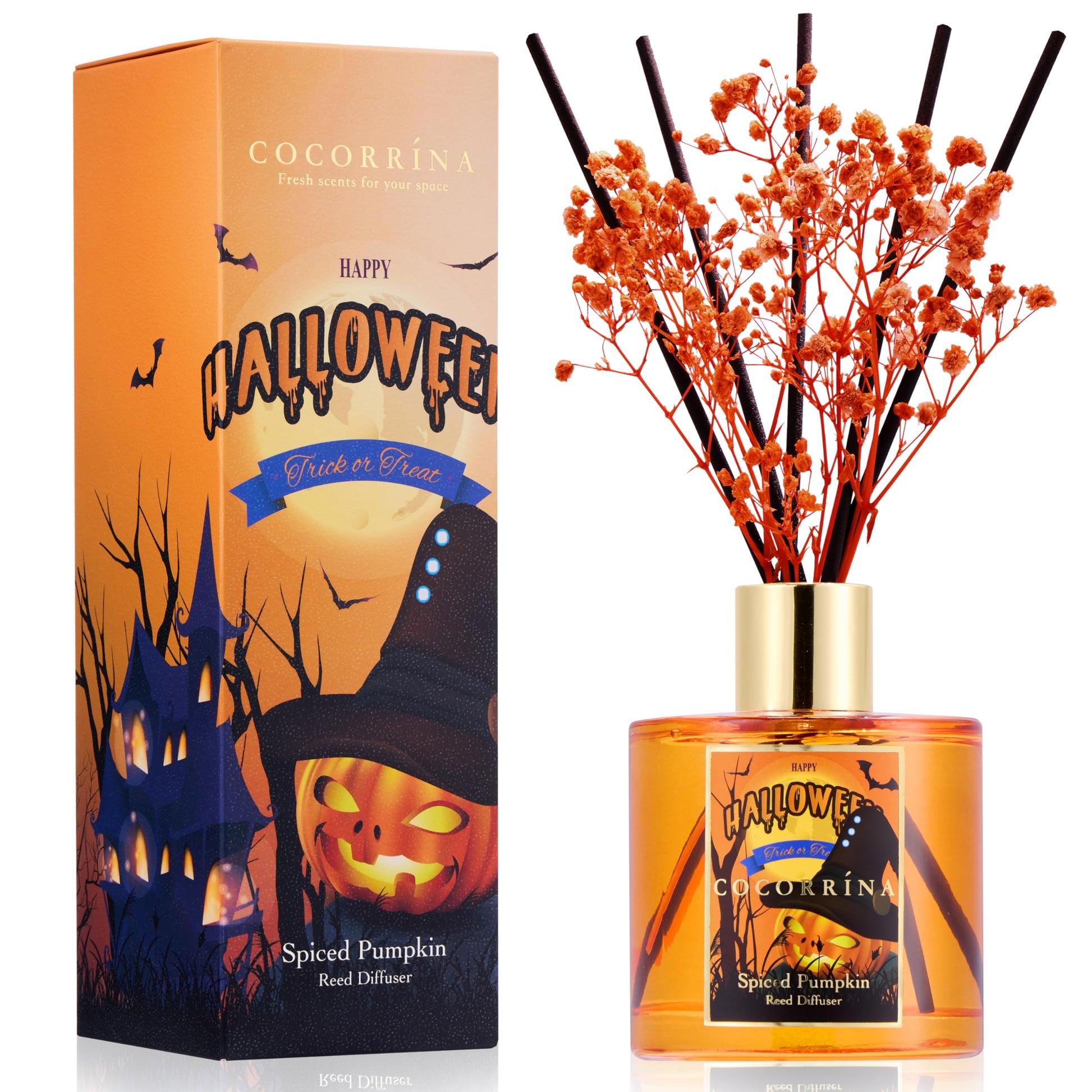 Cocorrína Reed Diffuser Set, Clean Linen 6.7 fl oz Scented Diffuser with Sticks Home Fragrance Reed Diffuser for Bathroom Shelf Decor