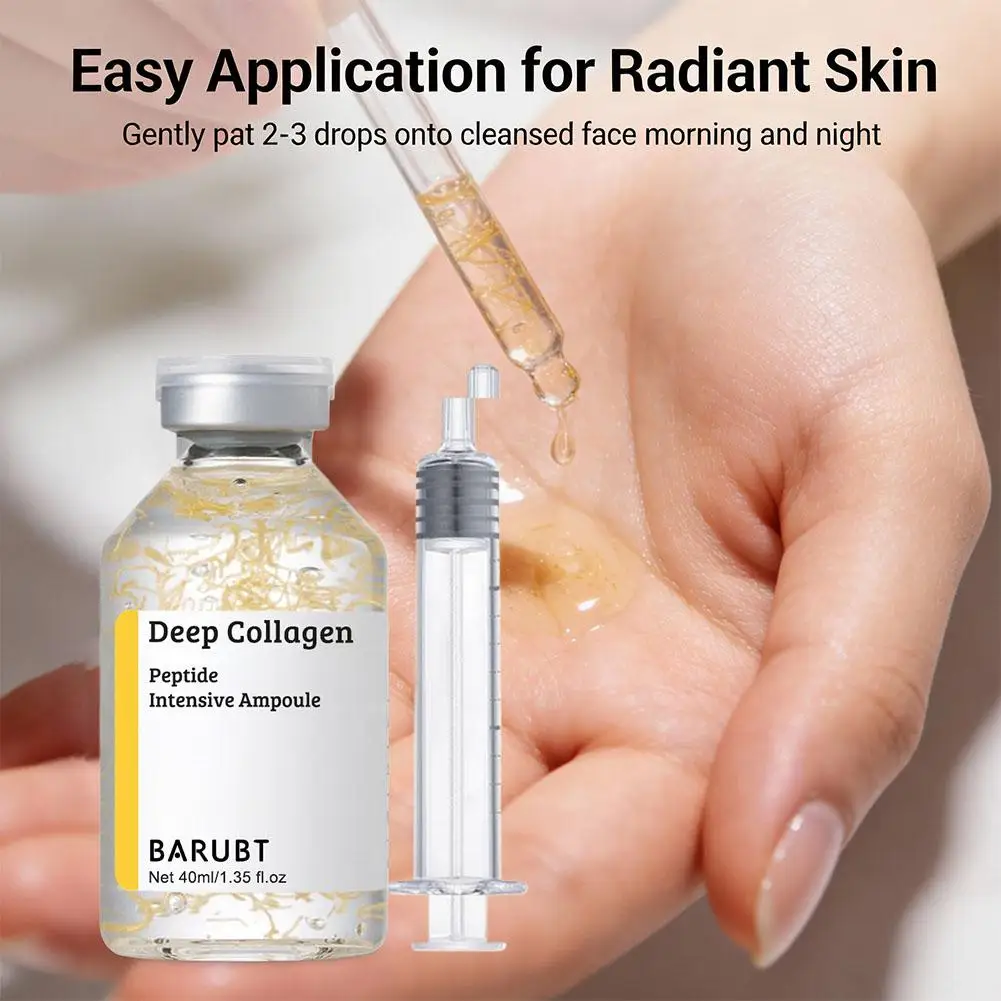 Korean Silk Collagen Essence Serum Deep Peptide Intensive Revitalizing Face Cream Anti-Wrinkle Firming Lifting Skin Care 40ml - Image 5