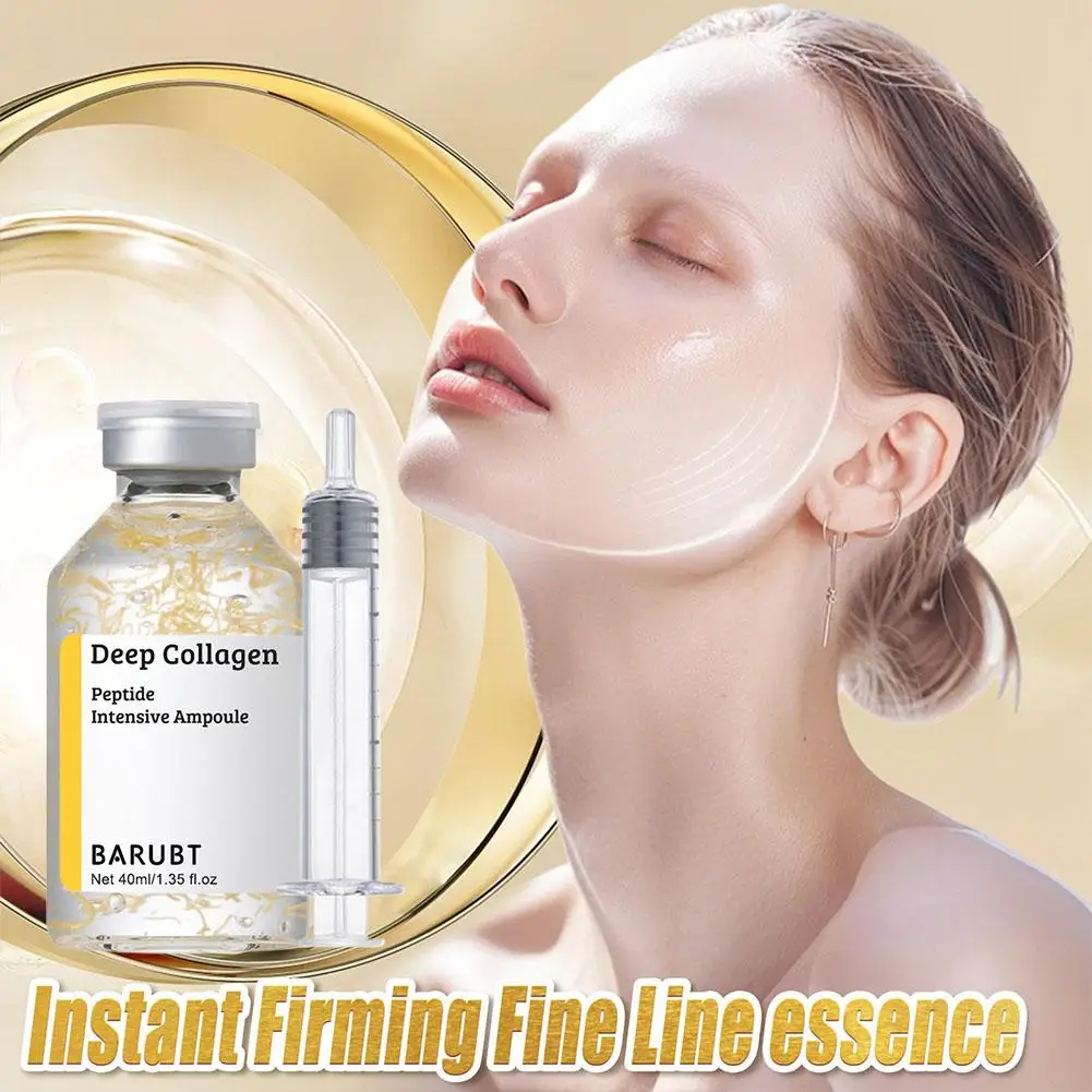 Korean Silk Collagen Essence Serum Deep Peptide Intensive Revitalizing Face Cream Anti-Wrinkle Firming Lifting Skin Care 40ml - Image 4