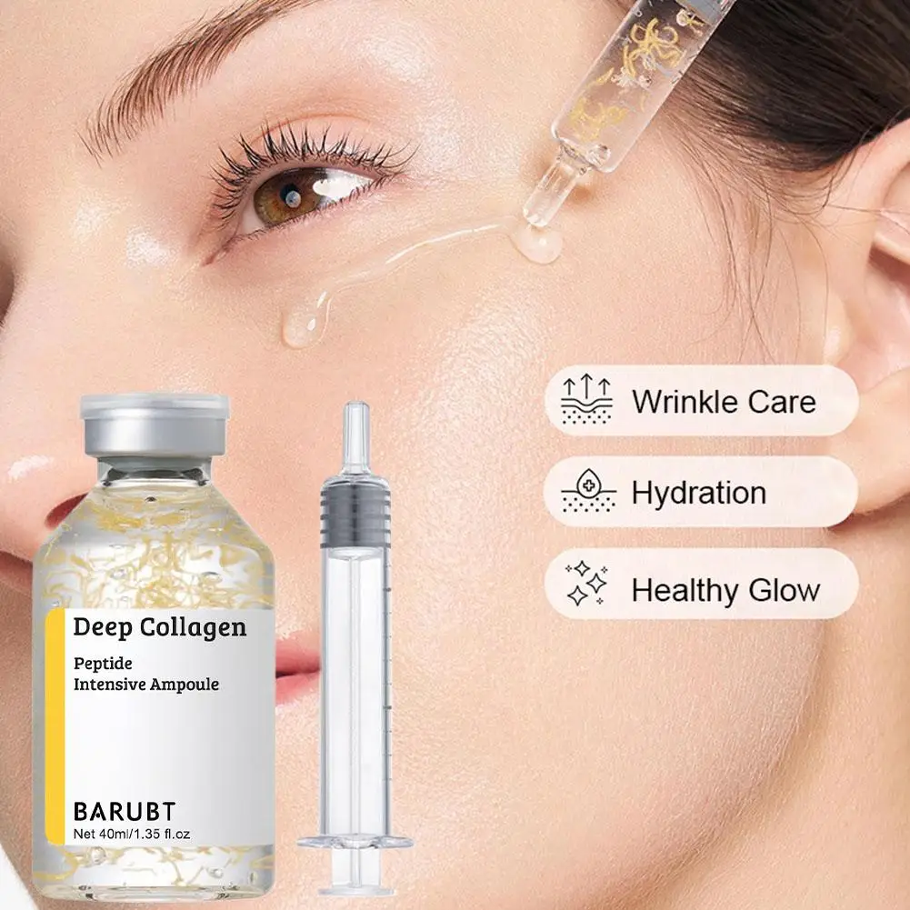 Korean Silk Collagen Essence Serum Deep Peptide Intensive Revitalizing Face Cream Anti-Wrinkle Firming Lifting Skin Care 40ml - Image 3